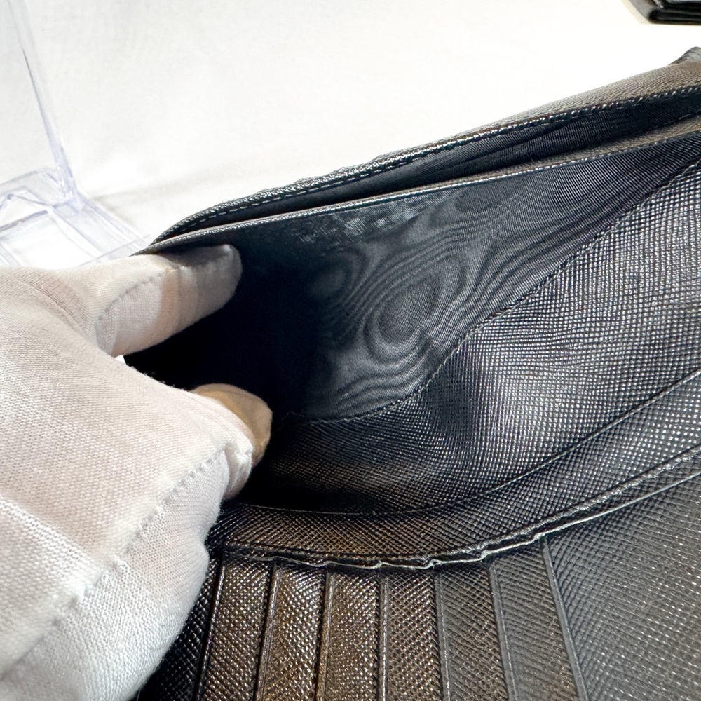 Prada Black Saffiano Leather Long Wallet | Made in Italy | Authentic - Picture 10 of 16